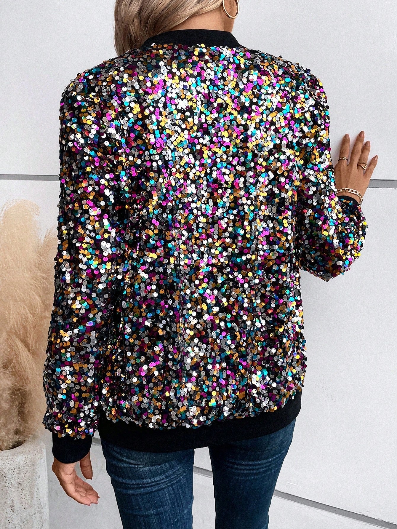 Lune | Sequin Accent Flight Jacket