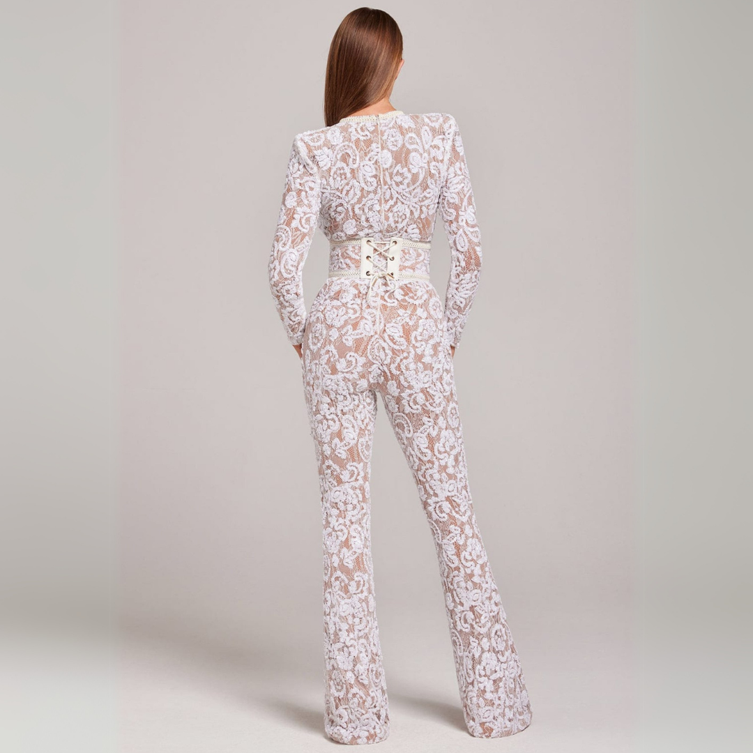 Women's Lace Jumpsuit | Full Body Lace Jumpsuit | Bellagio Moda