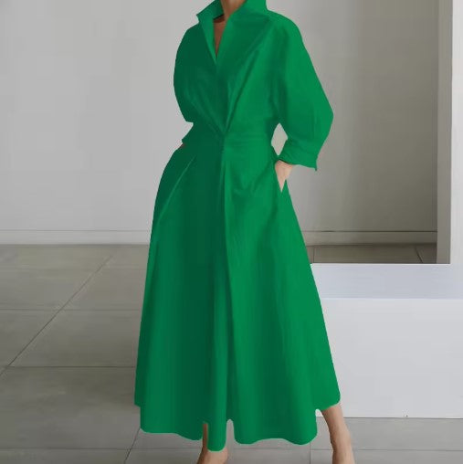 Esther - Elegant Cotton Shirt Dress – Timeless Sophistication for Spring