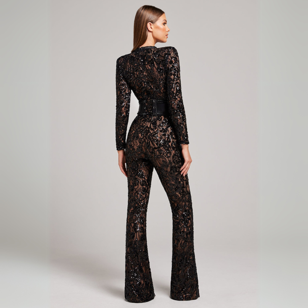 Women's Lace Jumpsuit | Full Body Lace Jumpsuit | Bellagio Moda