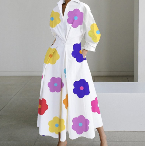 Esther - Elegant Cotton Shirt Dress – Timeless Sophistication for Spring
