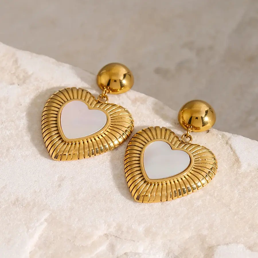 Heart Hoop Earrings | Amour Royale Earrings | Bellagio Moda
