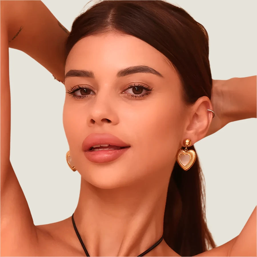 Heart Hoop Earrings | Amour Royale Earrings | Bellagio Moda