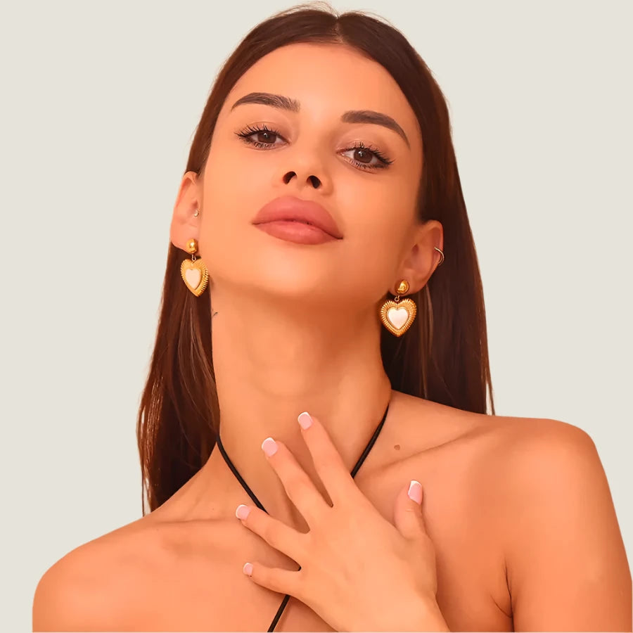 Heart Hoop Earrings | Amour Royale Earrings | Bellagio Moda