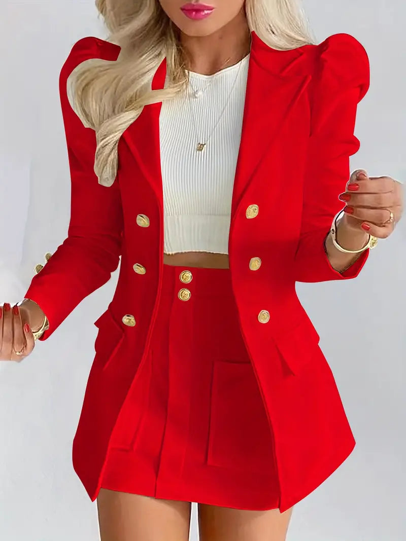 Diana | Luxe Blazer & Skirt Set