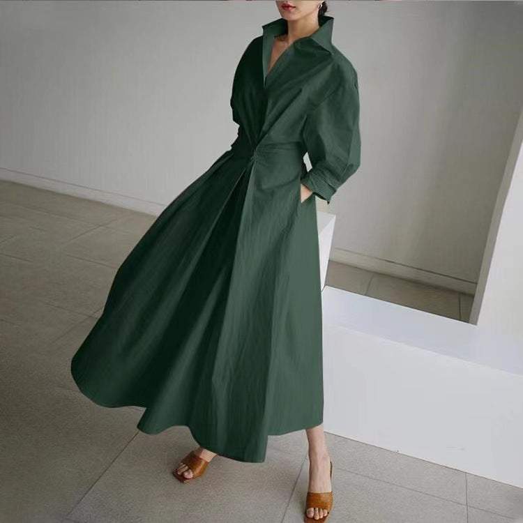 Esther - Elegant Cotton Shirt Dress – Timeless Sophistication for Spring